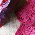Shocking pink beetroot bread