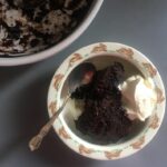 Who wants some old-fashioned self-saucing chocolate and raspberry pudding?